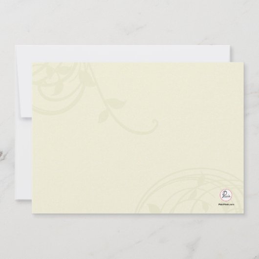 アイボリーの素晴らしさの写真の招待状 招待状 (裏面)