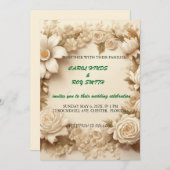 アイボリーの結婚式招待状 シーズンカード (正面/裏面)