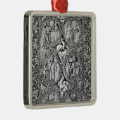 アイボリーの背部女王のPsalterのMelisendeコピー メタルオーナメント (右)
