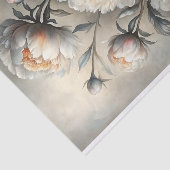 アイボリーの芍薬のデコパージュ 薄葉紙 (詳細)