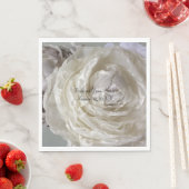 アイボリーの芍薬の結婚式 スタンダードランチョンナプキン (インサイチュ)