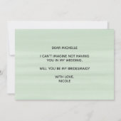 アイボリーの花束フローラは私の花嫁になる 招待状 (裏面)