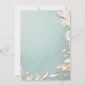 アイボリーの花柄が流れる結婚式の招待状 招待状 (裏面)