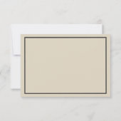 アイボリーの茶色の黒い野生の花の冬の花嫁メイド 招待状 (裏面)