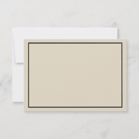 アイボリーの茶色の黒い野生の花の冬の花嫁メイド 招待状 (裏面)