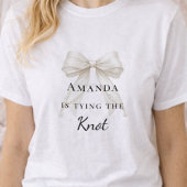 アイボリーの蝶結びパール バチェロレッテ Tシャツ