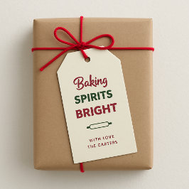 アイボリーの"Baking Spirits Bright"クリスマスタグ ギフトタグ