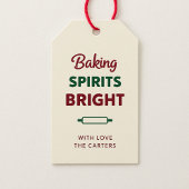 アイボリーの"Baking Spirits Bright"クリスマスタグ ギフトタグ