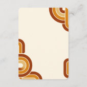 アイボリーはっきりしたレトロ1970結婚年代 エンクロージャーカード (裏面)