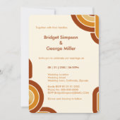 アイボリーはっきりしたレトロ1970結婚年代 招待状 (正面)