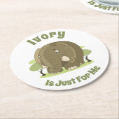 アイボリーは私のためだけの紙コースター ラウンドペーパーコースター (アングル)