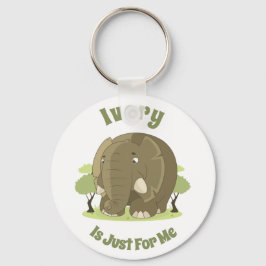 アイボリーはJust For MeボタンKeychain キーホルダー