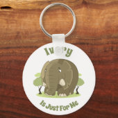 アイボリーはJust For MeボタンKeychain キーホルダー (正面)