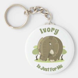 アイボリーはJust For MeボタンKeychain キーホルダー