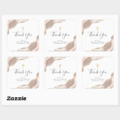 アイボリーアゲート金ゴールドグリッターファーストホーリーコミュニオン スクエアシール (シート)