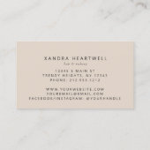 アイボリーアゲート金ゴールドグリッターラグジュアリー 名刺 (裏面)