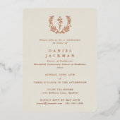 アイボリーアスクレピオス医科学校卒業 箔招待状 (正面)