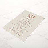 アイボリーアスクレピオス医科学校卒業 箔招待状 (回転した状態)