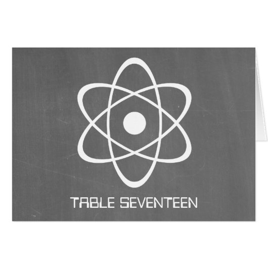 アイボリーアトミック黒板テーブル番号カード (正面横)