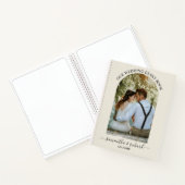 アイボリーアパーソナライズされたーチフォ結婚トズゲスト ノートブック (内部)