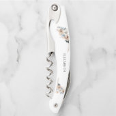 アイボリーアンドブルーボホフローラウェイターコルク ソムリエナイフ (正面)