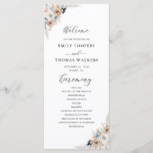 アイボリーアンドブルーボホフローラ結婚式 プログラム (正面)