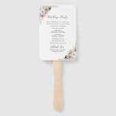 アイボリーアンドブルーボホフローラ結婚式 プログラム ハンドファン (裏面)