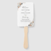 アイボリーアンドブルーボホフローラ結婚式 プログラム ハンドファン (正面)