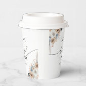 アイボリーアンドブルーボーフローラブライダルシャワー紙カップ 紙コップ (右)