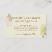 アイボリーイエローペストリーユーカリ葉スプーン 名刺 (裏面)