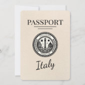 アイボリーイタリアパスポート結婚式招待状 招待状 (裏面)