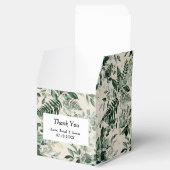 アイボリーウォーターカラーグリーナリーブライダルシャワー フェイバーボックス (オープン)