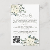 アイボリーウォーター素朴フローラセージ結婚グリーン エンクロージャーカード (正面)