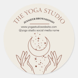 アイボリーエナジーハートスターズハンズムーンスピリチュアル ラウンドシール