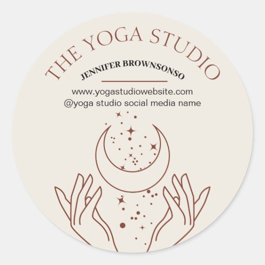 アイボリーエネルギーヒールスターズハンドムーン精神的 ラウンドシール (正面)