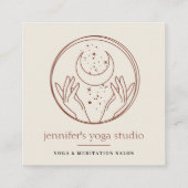 アイボリーエネル与えギーハンズムーンスピリチュアル星 スクエア名刺 (裏面)