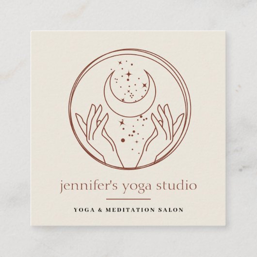 アイボリーエネル与えギーハンズムーンスピリチュアル星 スクエア名刺 (裏面)