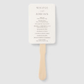 アイボリーエレガクラシックントウェディングプログラム ハンドファン (正面)