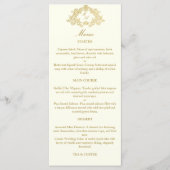 アイボリーエレガントと金ゴールドヴィンテージ結婚式 メニュー (正面)