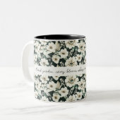 アイボリーエレガントの花 ツートーンマグカップ (正面左)