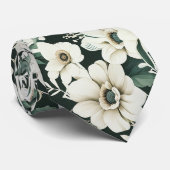 アイボリーエレガントの花 ネクタイ (ロール)