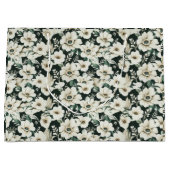 アイボリーエレガントの花 ラージペーパーバッグ (正面)