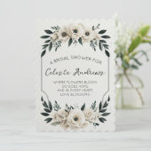 アイボリーエレガントの花 招待状 (スタンド正面)