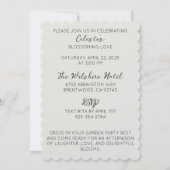 アイボリーエレガントの花 招待状 (裏面)