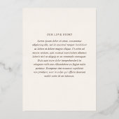 アイボリーエレガントウェディング 箔招待状 (裏面)