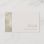 アイボリーエレガントクリームパールモノグラム 名刺 (裏面)