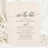 アイボリーエレガントクリーム書記日付の保存 セーブザデート