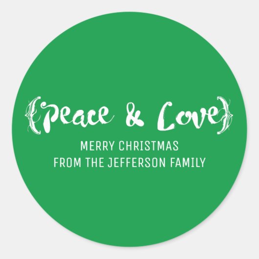 アイボリーエレガントスケッチピース&ラブホリデー ラウンドシール (正面)