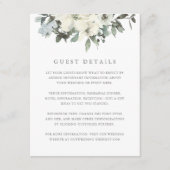 アイボリーエレガントセージフローラ結婚ズゲスト詳細 エンクロージャーカード (正面)