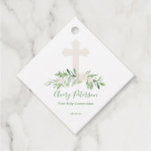 アイボリーエレガントバラファーストホーリーコミュニオン フェイバータグ (正面)